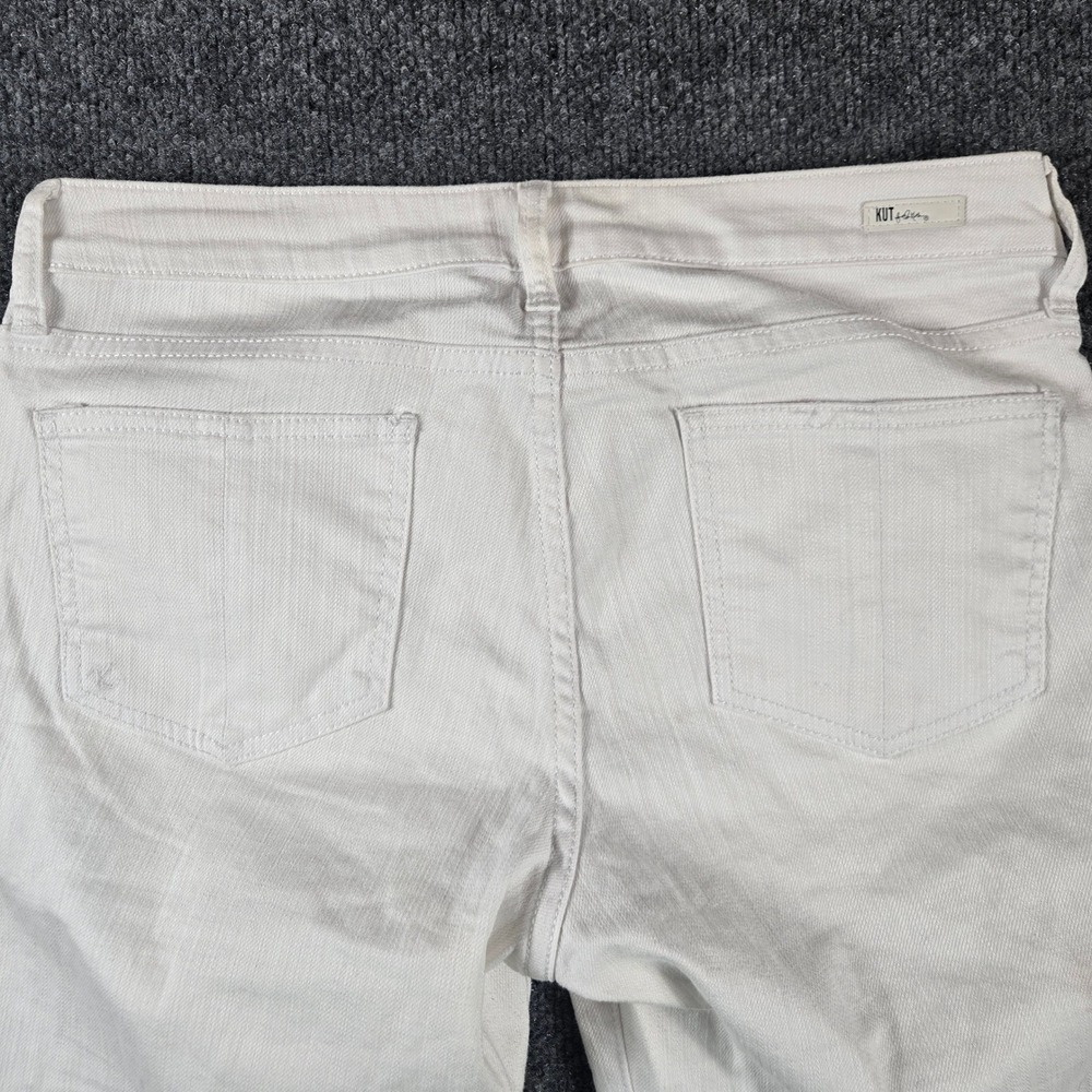 Kut from the Kloth Bermuda Shorts Womens 8 White Denim Mid Rise - Picture 6 of 14